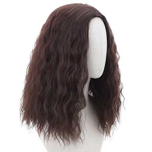 PARTY ZONE Long Brown Cosplay Wig For Men Rogue Synthetic Wavy Role Play Hair Fun Anime Wigs for Party Mens Halloween Aquaman Wig (Brown) - Image 4