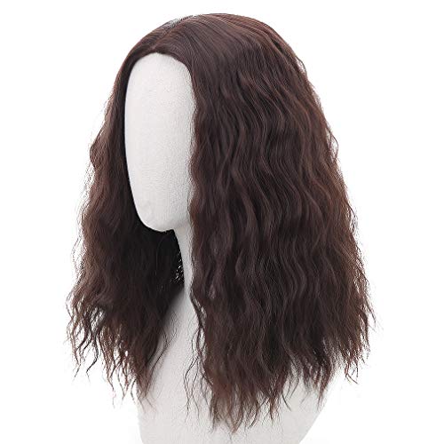 PARTY ZONE Long Brown Cosplay Wig For Men Rogue Synthetic Wavy Role Play Hair Fun Anime Wigs for Party Mens Halloween Aquaman Wig (Brown) - Image 5