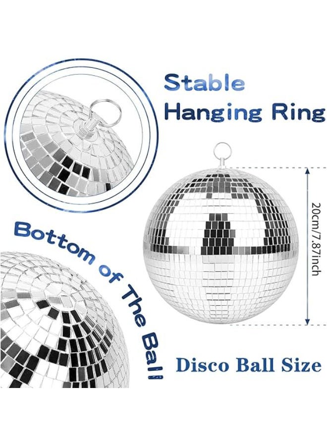 كرة مرآة مقاس 20 سم، كرات ديسكو مع حلقة تعليق - Image 2