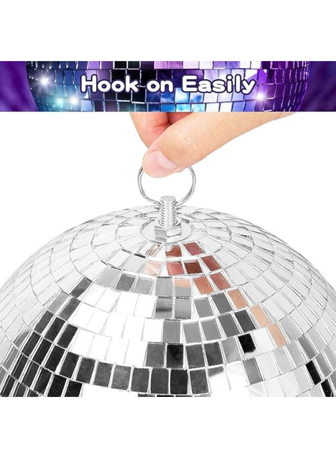 كرة مرآة مقاس 20 سم، كرات ديسكو مع حلقة تعليق - Image 3