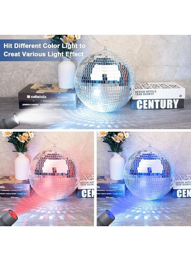 كرة مرآة مقاس 20 سم، كرات ديسكو مع حلقة تعليق - Image 4