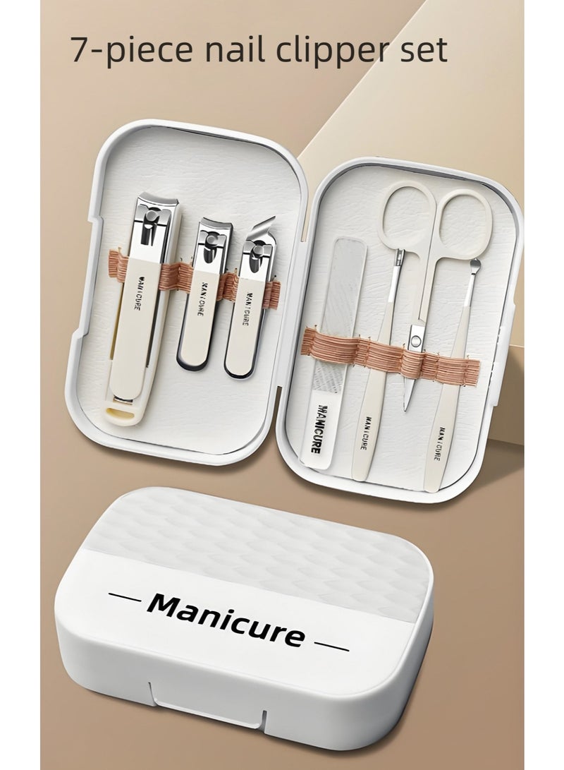 Multi functional nail clipper, 7-piece nail care kit, nail clipper and nail tool kit, professional nail clipper and foot repair kit, travel beauty kit  - Image 1