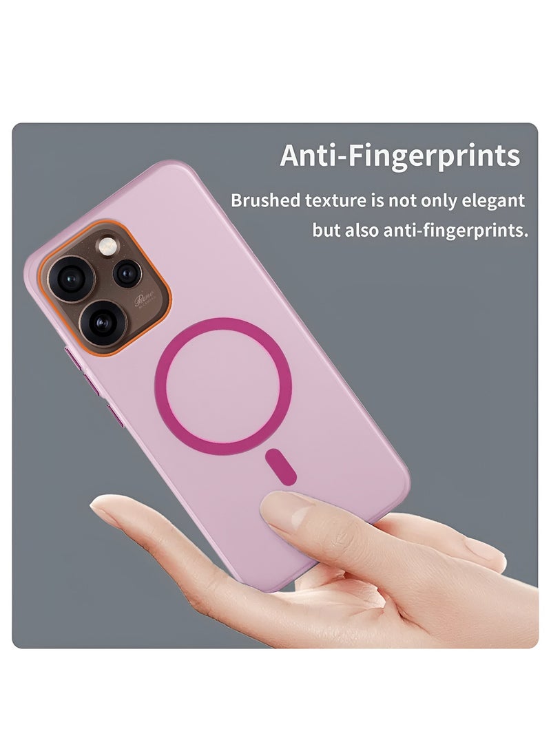 سيندي غطاء حماية لهاتف Oppo Reno15 5G 2025 هجين شفاف مع خاصية Magsafe وشحن مغناطيسي وحدود مرتفعة للكاميرا بتصميم أنيق (MCMPMN) - وردي فاتح - Image 4