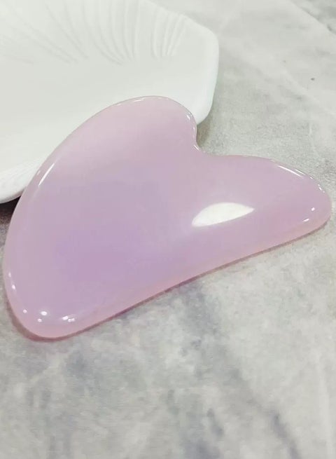 Heart Shaped Gua Sha Board Body Massager for Wrinkle Removal andSkin Care - Purple