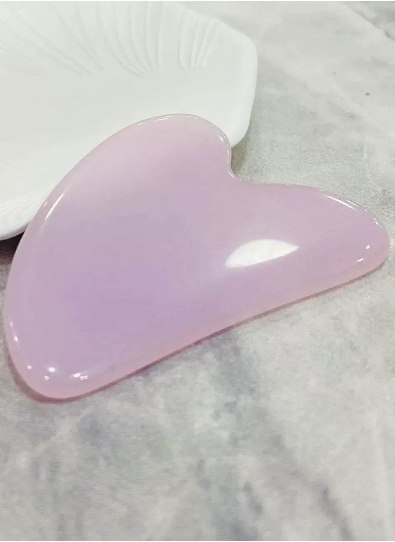 ORiTi Heart Shaped Gua Sha Board Body Massager for Wrinkle Removal andSkin Care - Purple  - Image 1