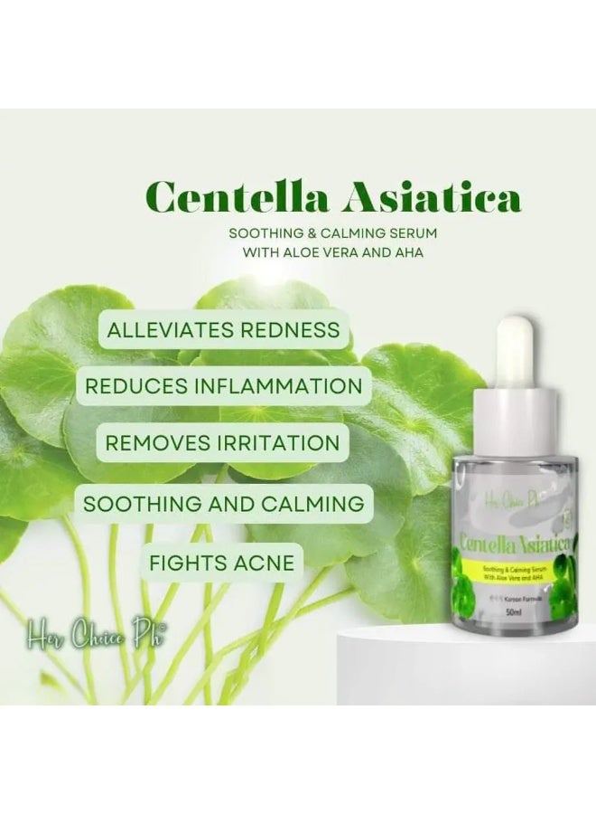 Her Choice Ph Premium Herbal Centella Facial Care Set – Hydration, Repair, and Radiance Infused with botanical Centella Asiatica extract, this skincare collection helps improve skin comfort and moisture levels while enhancing overall skin appearance. Enjoy a balanced, smooth, and healthy complexion with products designed for everyday skincare needs. - Image 3