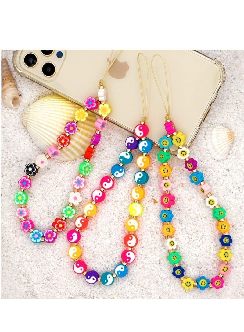 Y&D 480PCS Fruit Flower Polymer Clay Beads, 24 Style Cute Smiley Heart Mushroom Beads Charms for Jewelry Necklace Earring Making, DIY Bracelet Making Kit Accessories Women Girls  - Image 4