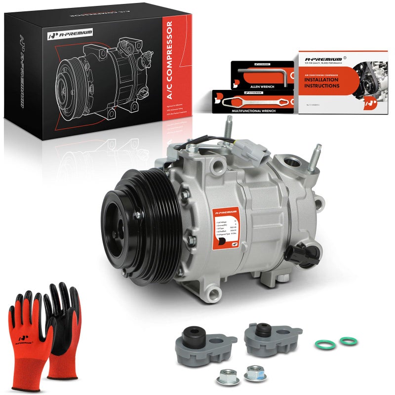 A-Premium APremium Air Conditioner AC Compressor with Clutch Compatible with Ram 1500 57L 20142018 Ram 1500 Classic 57L 20142014 7SBH17C Style - Image 3