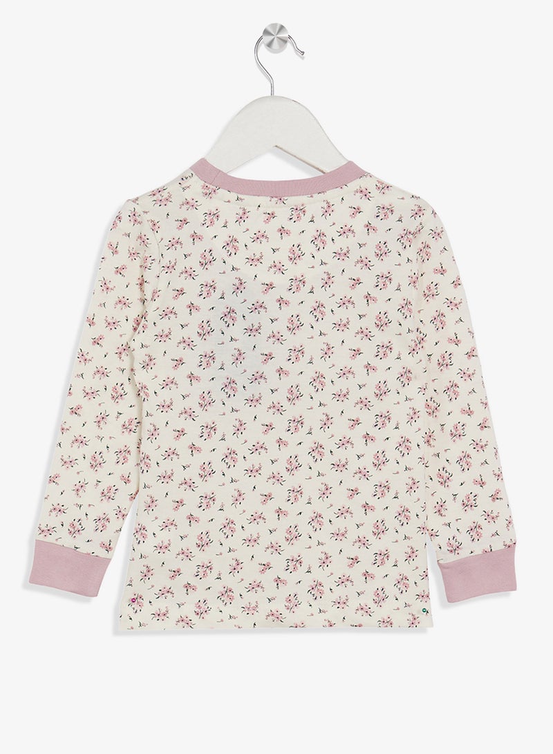 ريبلز مع نمشي طقم بيجامة وبلوزة بأكمام طويلة مطبوعة للبنات - Image 3