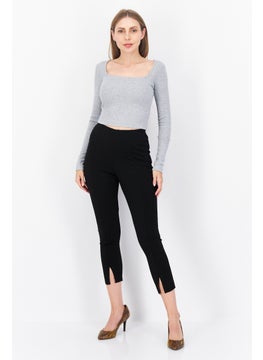 NA-KD Women Square Neck Long Sleeve Blouse, Grey  - Image 4