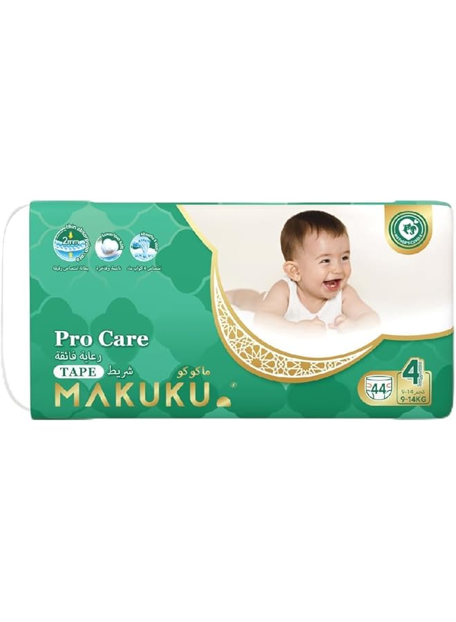 Makuku Pro Care Tape Diapers Size 4 (9 14Kg) 7 11Months44 Pieces - Image 1