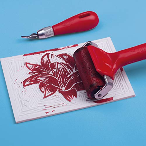 ESSDEE Ink Roller 3.94 Inch - Heavy Duty EPDM 70 Shore Hard Rubber Surface Brayer - Aluminium Core - Block Printing, Scrapbooking, Laminating Industrial Processes - Image 5