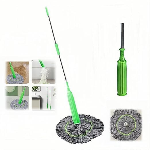 KACHKIT 2 in 1 Dehydrated Floor Cleaning Mop SelfWringing 360 Rotatable Adjustable Microfiber Multicolour Wet Dry for BathroomOfficeHomeOutdoor - Image 1