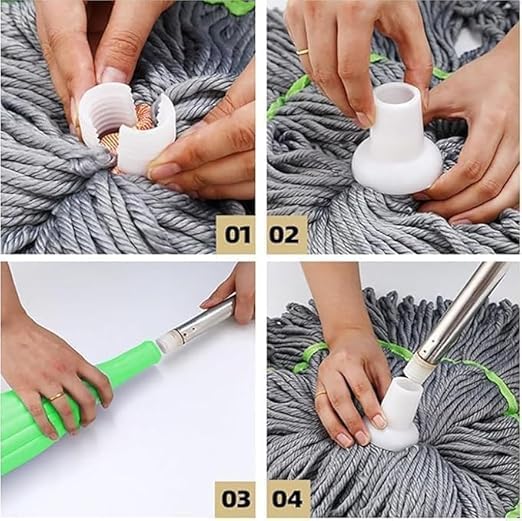 KACHKIT 2 in 1 Dehydrated Floor Cleaning Mop SelfWringing 360 Rotatable Adjustable Microfiber Multicolour Wet Dry for BathroomOfficeHomeOutdoor - Image 4