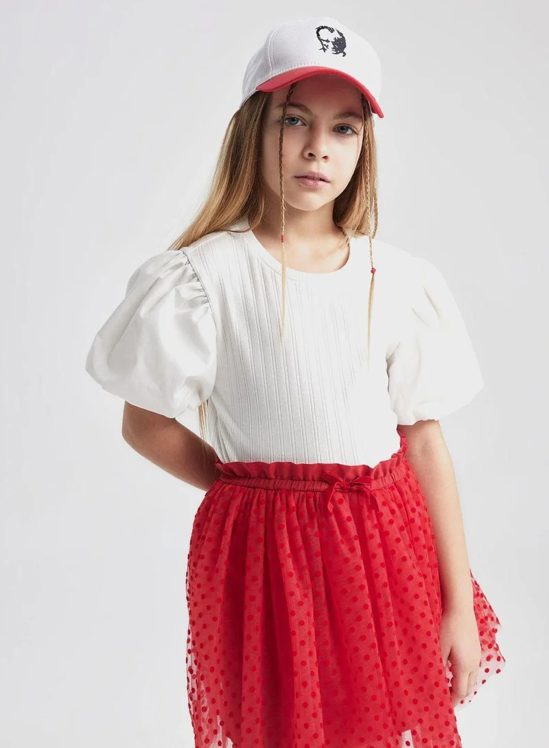 DeFacto Girl Slim Fit Ribbed Camisole T Shirt