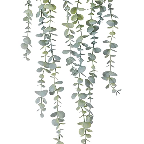 COCOBOO 1pcs Artificial Hanging Plants Fake Eucalyptus Potted Plant Hanging Plant for Wall Room Home Indoor Outdoor Shelf Decoration - Image 3