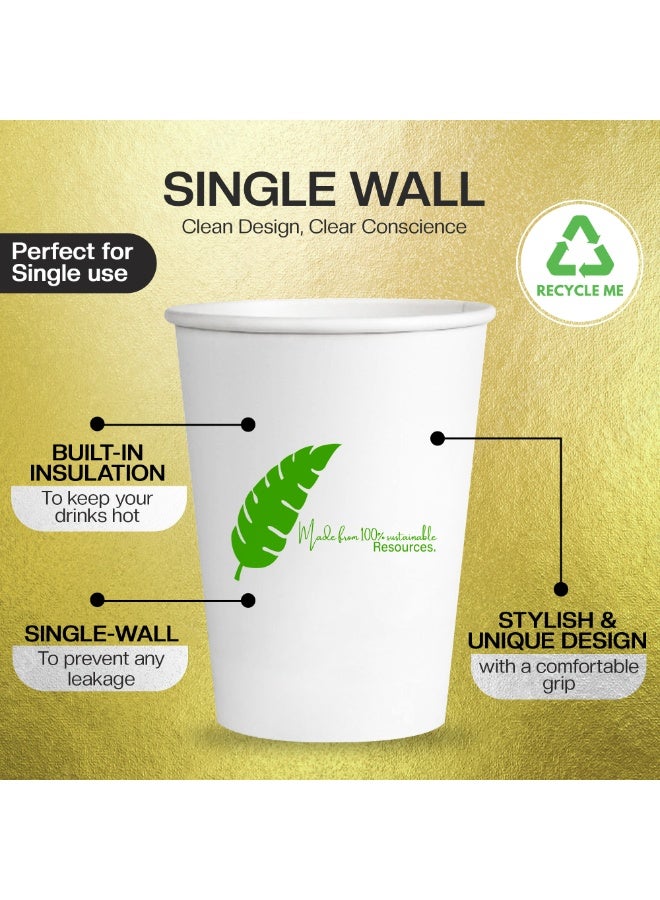 EcoEdge 5 Oz Disposable Heavy-Duty Party Paper Cups (Pack of 25) | For Espresso Coffee and Tea | Eco-Friendly, Sustainable, BPA Free | Fancy Plastic Free Cups, For All Occasions | 100% Compostable - Image 3