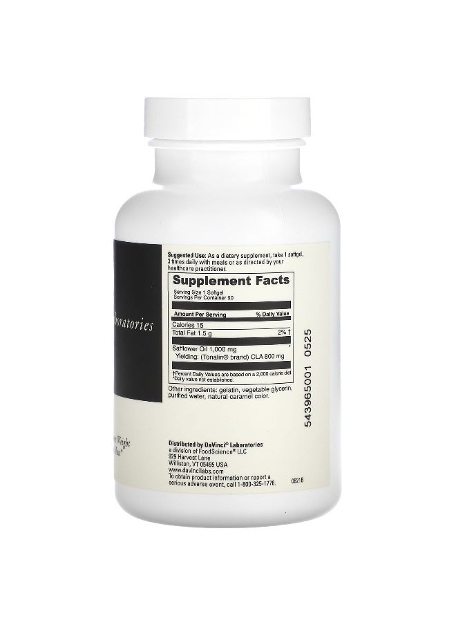 DaVinci Laboratories DaVinci Laboratories, Tonalin - CLA, 90 Softgels  - Image 2