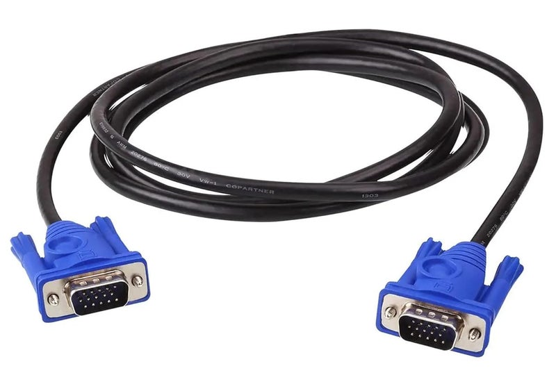 NP TECH 15Pins Male To Male VGA To VGA Cable For All Computer/Monitors/Televisions/Desktop/Laptop/Projector/LEDs/LCDs/HDTV’s/Graphics Card Series 3meter Black - Image 1