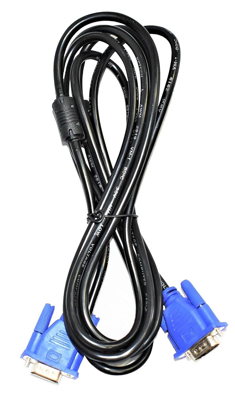 NP TECH 15Pins Male To Male VGA To VGA Cable For All Computer/Monitors/Televisions/Desktop/Laptop/Projector/LEDs/LCDs/HDTV’s/Graphics Card Series 3meter Black - Image 2