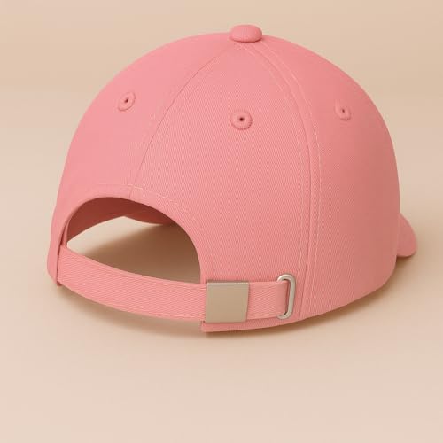 ENCIGER Unisex Adjustable Baseball Cap Pack of 2 - Solid Color, Breathable, Stylish Cotton Caps for Men & Women - Outdoor Sports, Travel, Casual Wear (Pink) - Image 3