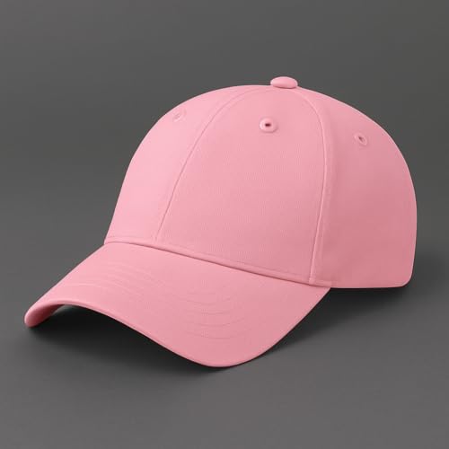 ENCIGER Unisex Adjustable Baseball Cap Pack of 2 - Solid Color, Breathable, Stylish Cotton Caps for Men & Women - Outdoor Sports, Travel, Casual Wear (Pink) - Image 2