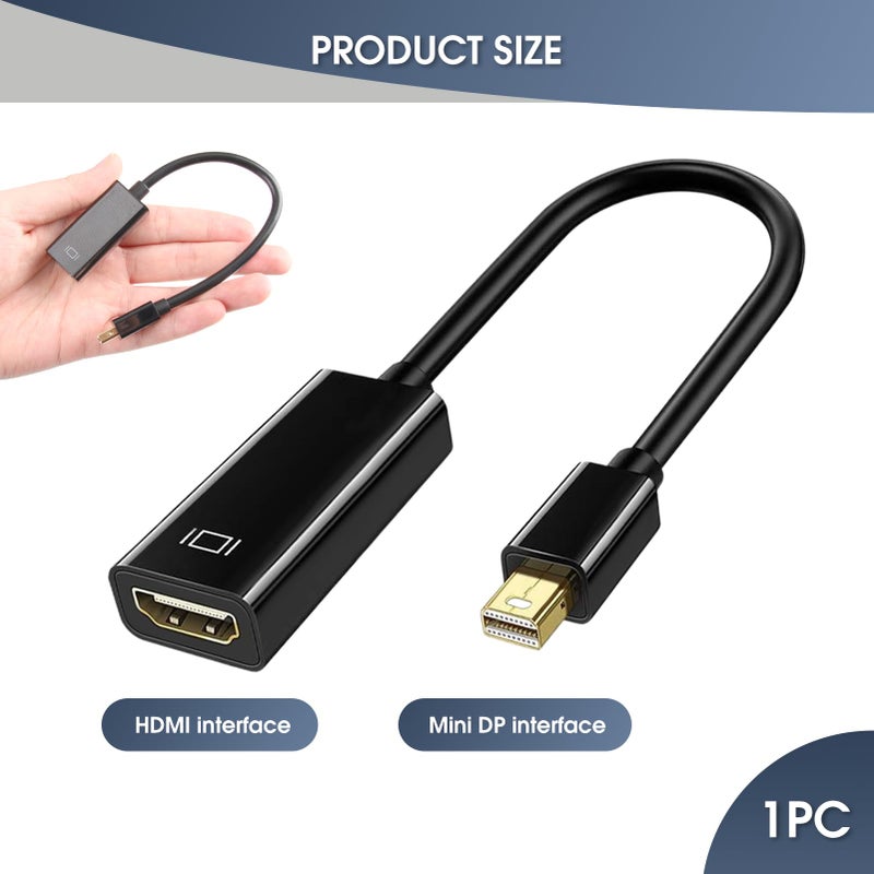 WrteEase Mini DisplayPort to HDMI Adapter,20cm Gold Plated DP HDMI Adaptor Cable,Compatible for MacBook Air,MacBook Pro (Before 2016), Surface Pro,and More,4K,2K,3D,1080P HD Resolution,Display Connection - Image 2