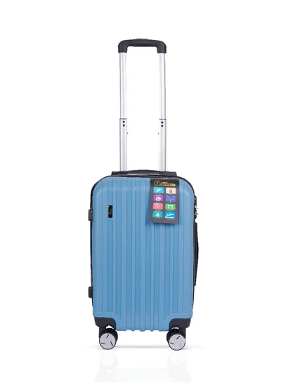 MNUK Viator Carry-On Luggage- 20 Inch |Hard-side Smooth and comfortable Luggage Trolley with TSA Lock | PP Material| Double 360° 4 Wheeler| Cabin- Blue