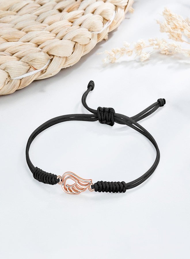 JENDEAR SHINE Angel Wings Bracelet for Women Girls, Hand Braided Rope Guardian Angel Bracelet, Birthday Friendship Gifts for Women Girls Sisters Friends - Image 5