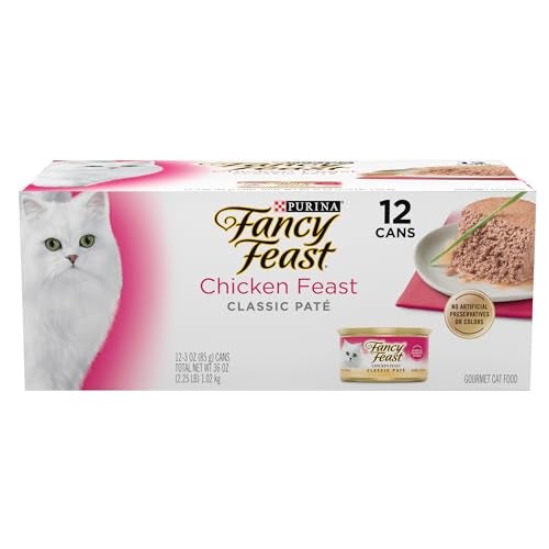 Fancy Feast Chicken Feast Classic Pate Collection Grain Free Wet Cat Food Multi-Pack - (2 Packs of 12) 3 oz. Cans - Image 1