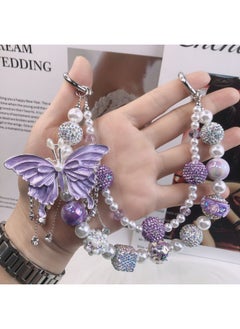 Generic Tassel Butterfly Mobile Phone Chain Heavy Industry Diamond Double Layer Mobile Phone Pendant Joker Bag Chain Live Explosions-Specifications:A-1010  - Image 3