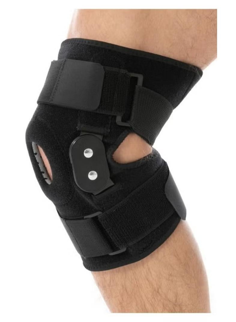Knee Brace for Women Men Hinged Knee Brace with Side Stabilizers Adjustable Open Patella Knee Brace for Arthritis Pain and Support,Meniscus Tear ACL MCL Injury Recovery Pain Relief - Image 1