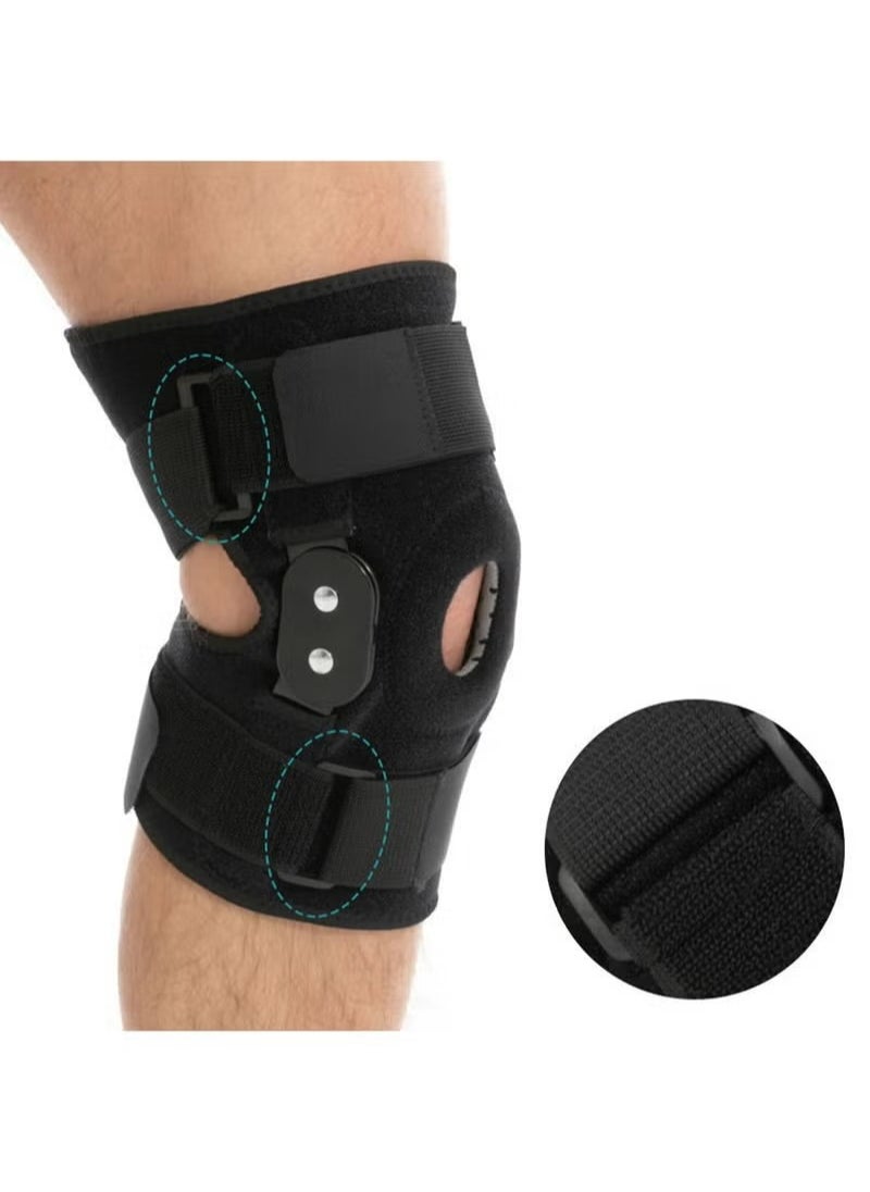 Generic Knee Brace for Women Men Hinged Knee Brace with Side Stabilizers Adjustable Open Patella Knee Brace for Arthritis Pain and Support,Meniscus Tear ACL MCL Injury Recovery Pain Relief  - Image 4