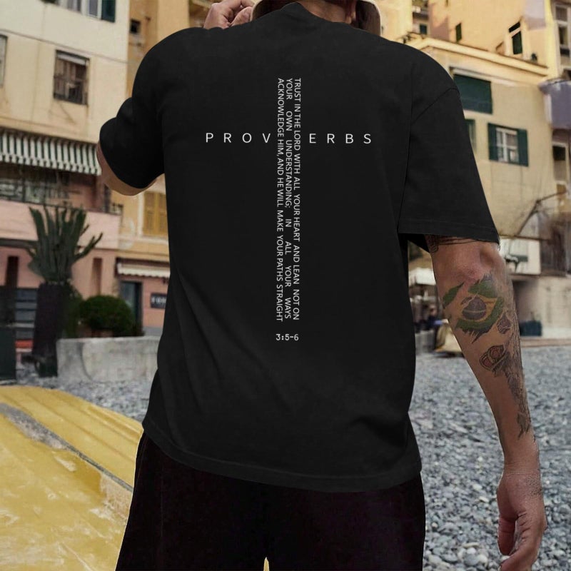 Lubpow Christian Shirts for Men Vintage Religious Cross Bible Verse T-Shirt Jesus Faith Tshirt Inspirational Graphic Tees(Black,L) - Image 5