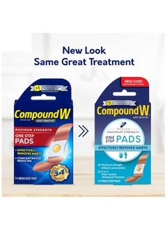 Compound W Compound W Wart Remover Maximum Strength One Step Pads Pack of 14 Each  - Image 2