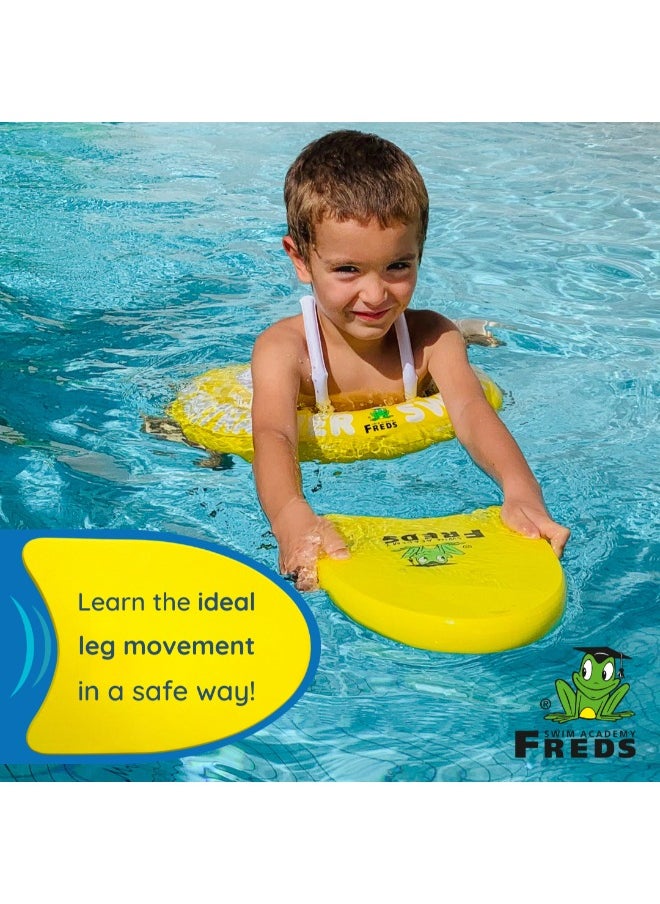 FREDS SWIM ACADEMY Freds Swimboard Yellow Training Aid Float for Toddlers and Children (2Year-12Year)  - Image 3