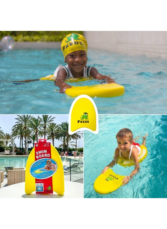 FREDS SWIM ACADEMY Freds Swimboard Yellow Training Aid Float for Toddlers and Children (2Year-12Year)  - Image 4