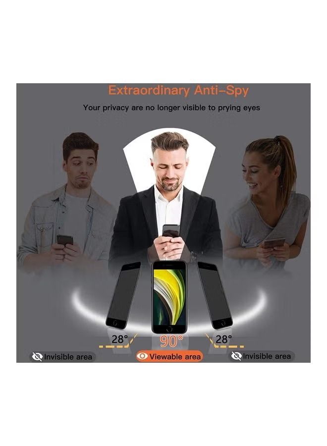 إيف واقي شاشة للخصوصية 18D لهاتف آيفون 12 برو ماكس شفاف / أسود - Image 2