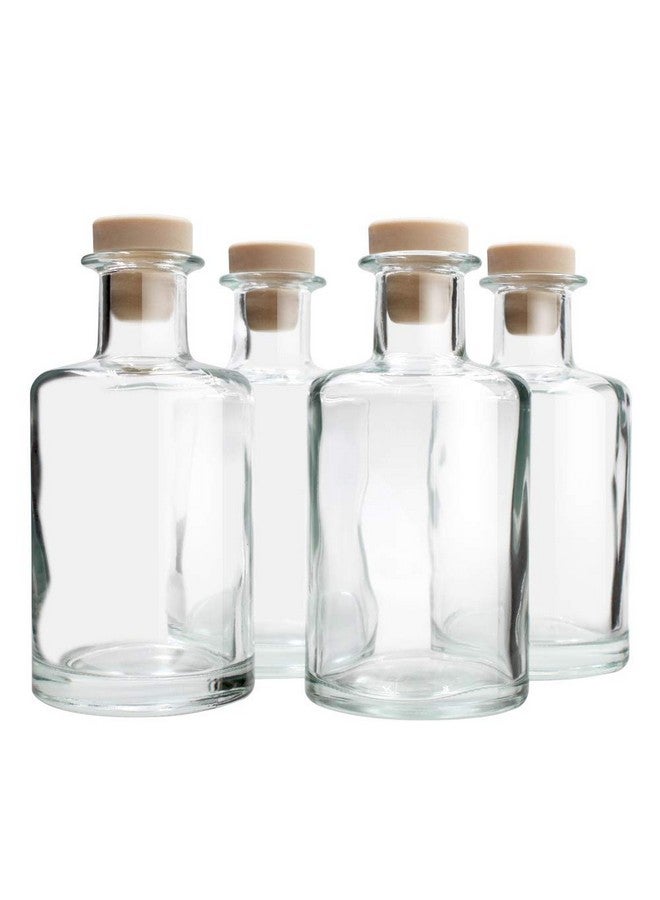 Feel Fragrance Feel Fragrance Glass Diffuser Bottles Diffuser Jars with Cork Caps Set of 4 - 5.3 inches High, 240ml 8.2 Ounce. Fragrance Accessories Use for DIY Replacement Reed Diffuser Sets.  - Image 1