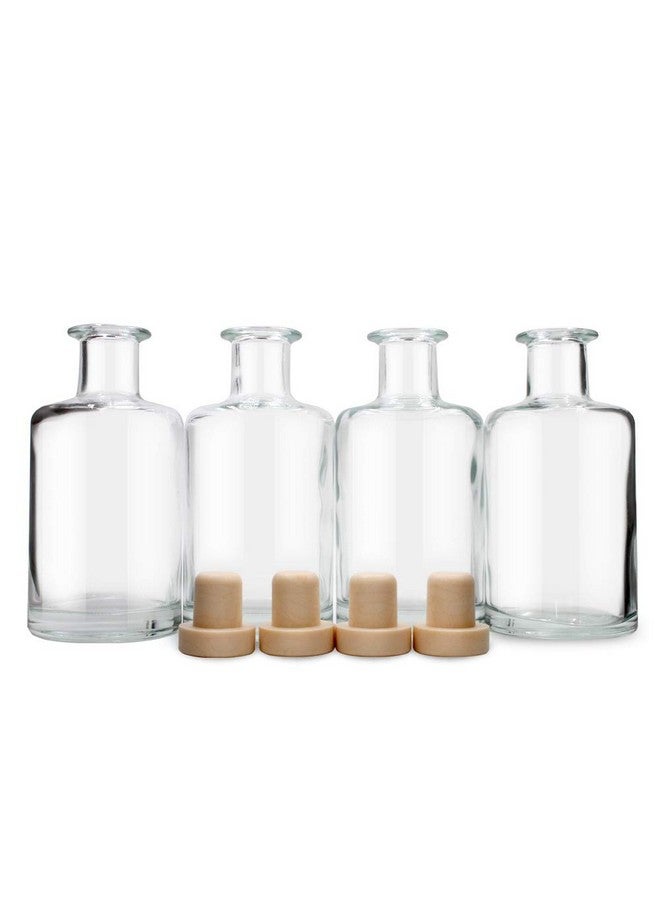 Feel Fragrance Feel Fragrance Glass Diffuser Bottles Diffuser Jars with Cork Caps Set of 4 - 5.3 inches High, 240ml 8.2 Ounce. Fragrance Accessories Use for DIY Replacement Reed Diffuser Sets.  - Image 2