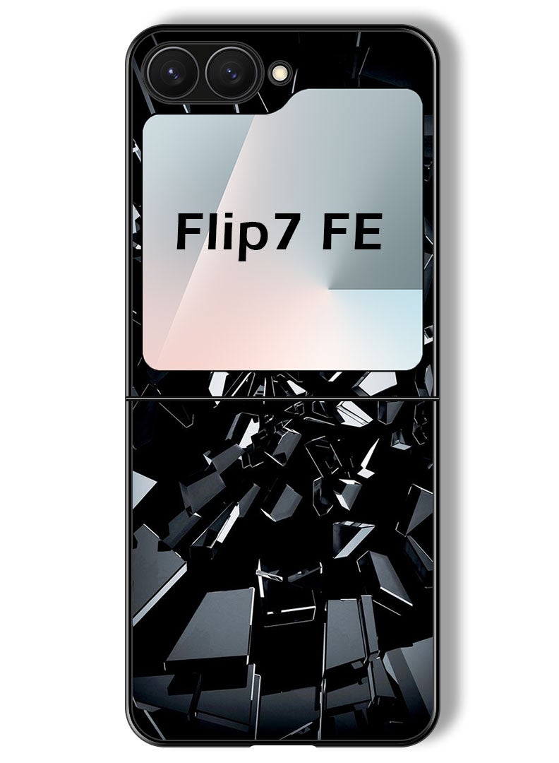 Theodor Case Compatible with Samsung Galaxy Z Flip 7 FE 6.7 Inch Protection Shockproof Bumper Cover Black 1 - Image 1