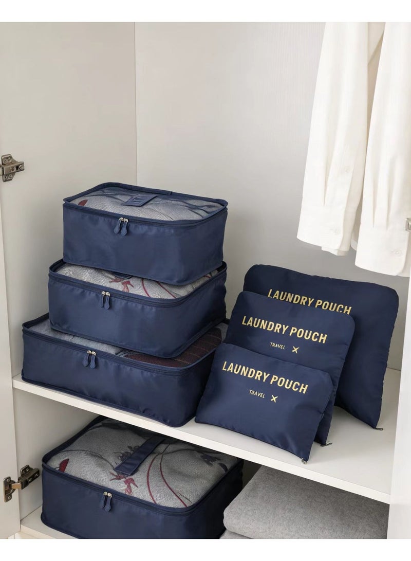 6-Piece Travel Packing Cubes Set, Lightweight Clothes & Underwear Organizer Bags for Suitcase - Image 1