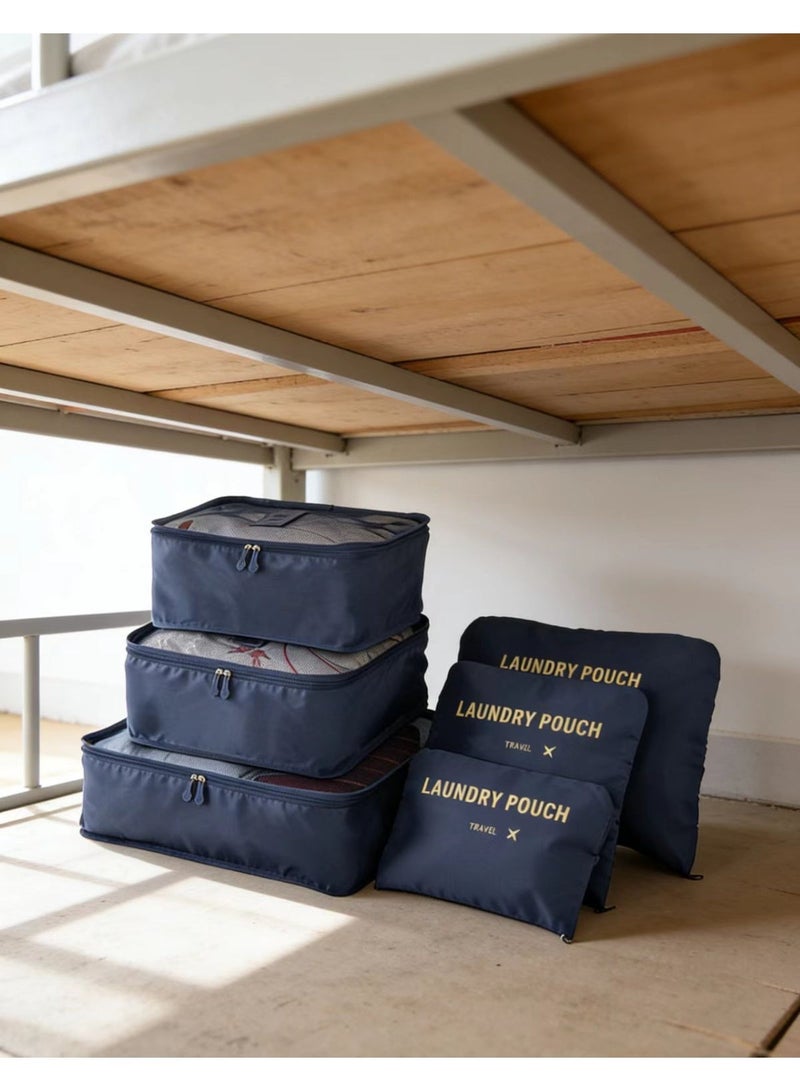 6-Piece Travel Packing Cubes Set, Lightweight Clothes & Underwear Organizer Bags for Suitcase - Image 3