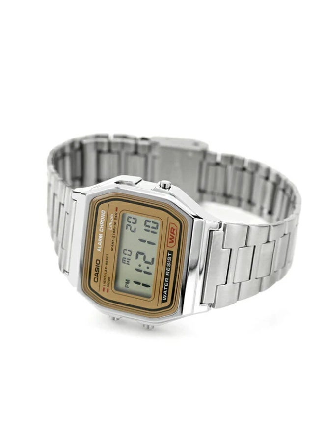 Casio A158WEA-9DF Vintage Gold Dial Digital Watch - Image 3