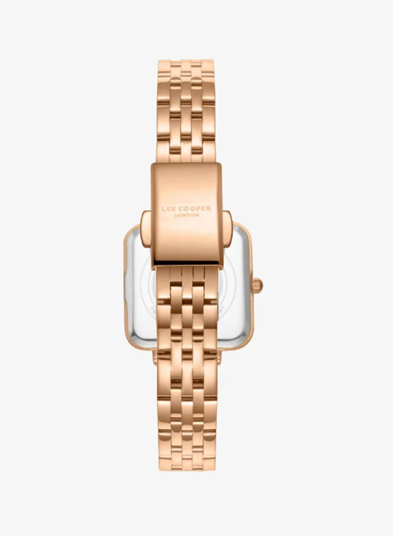 Lee Cooper Beige MOP Women's Metal Analog Watch LC08226.420 - 23,5x28,7 mm for Women | Best Price UAE