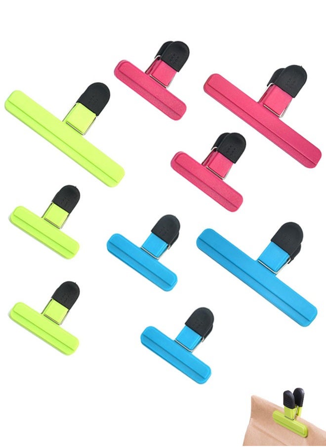 HAWAWA - Large Chip Clips 9 Pack Air Tight Food Clips Bag Sealing Clips with Good Grips Plastic Heavy Duty Seal Grips for Coffee Potato and Food Bags  Assorted Sizes - Image 1