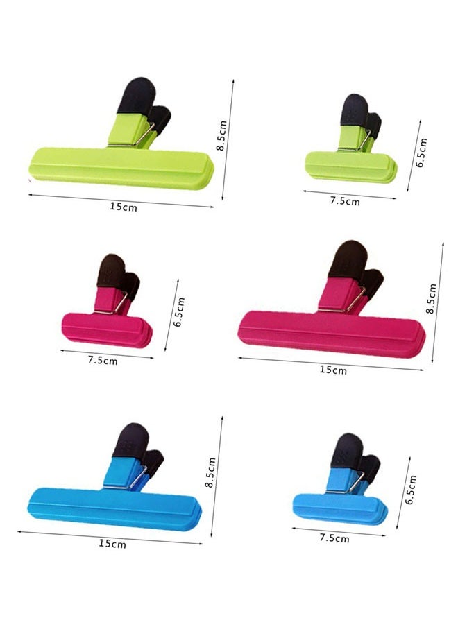 HAWAWA - Large Chip Clips 9 Pack Air Tight Food Clips Bag Sealing Clips with Good Grips Plastic Heavy Duty Seal Grips for Coffee Potato and Food Bags  Assorted Sizes - Image 1