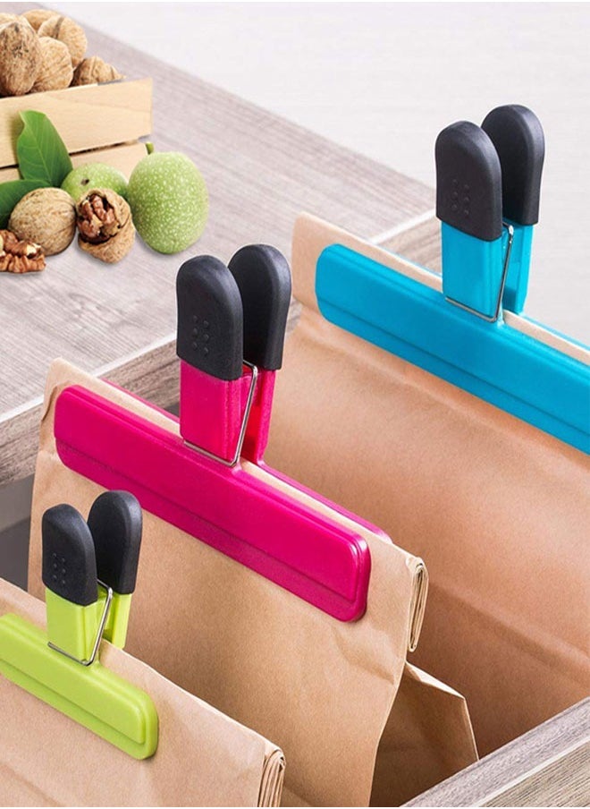 HAWAWA - Large Chip Clips 9 Pack Air Tight Food Clips Bag Sealing Clips with Good Grips Plastic Heavy Duty Seal Grips for Coffee Potato and Food Bags  Assorted Sizes - Image 1