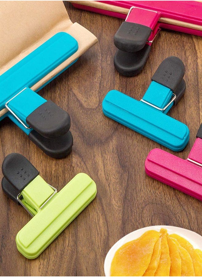 HAWAWA - Large Chip Clips 9 Pack Air Tight Food Clips Bag Sealing Clips with Good Grips Plastic Heavy Duty Seal Grips for Coffee Potato and Food Bags  Assorted Sizes - Image 1