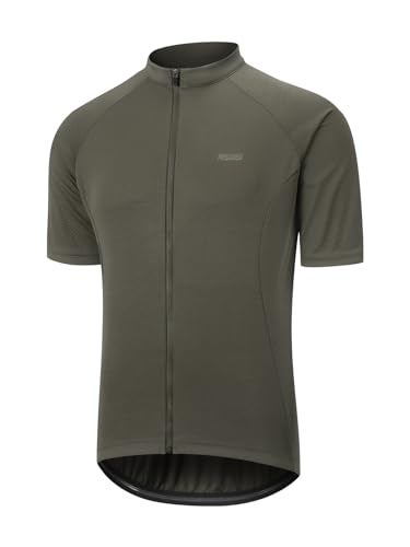 ARSUXEO Cycling Jersey Men Short Sleeves Ultra-Comfortable Road Bike Jersey Biking Bicycle Shirt Army Green X-Large - Image 1